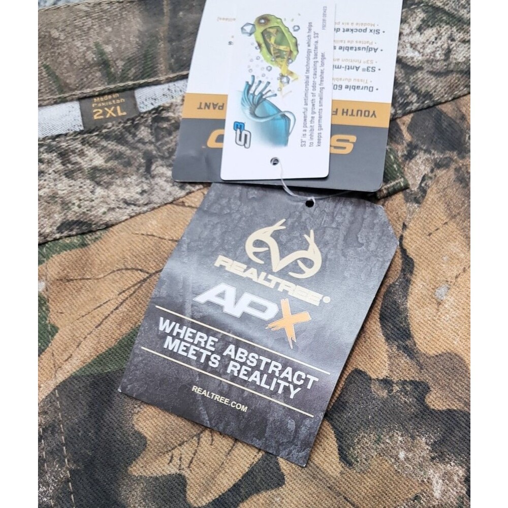 New Realtree APX Shield Hunting Pants Mens 2XL Brown Camo Cargo S3 Scent Control - Picture 5 of 11